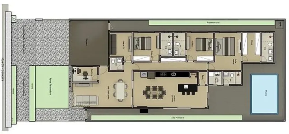 Casa de Condomínio, 3 quartos - Foto 1
