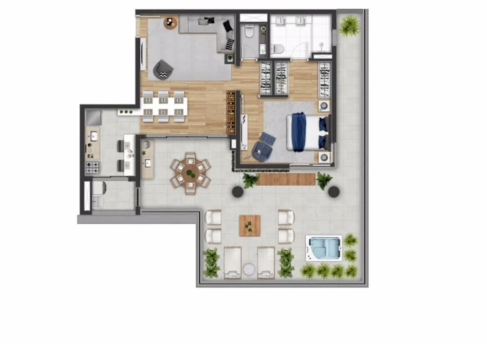 Apartamento, 1 quarto, 79 m² - Foto 1