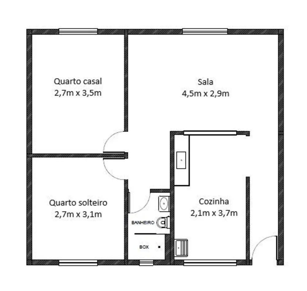 Apartamento, 2 quartos, 51 m² - Foto 2