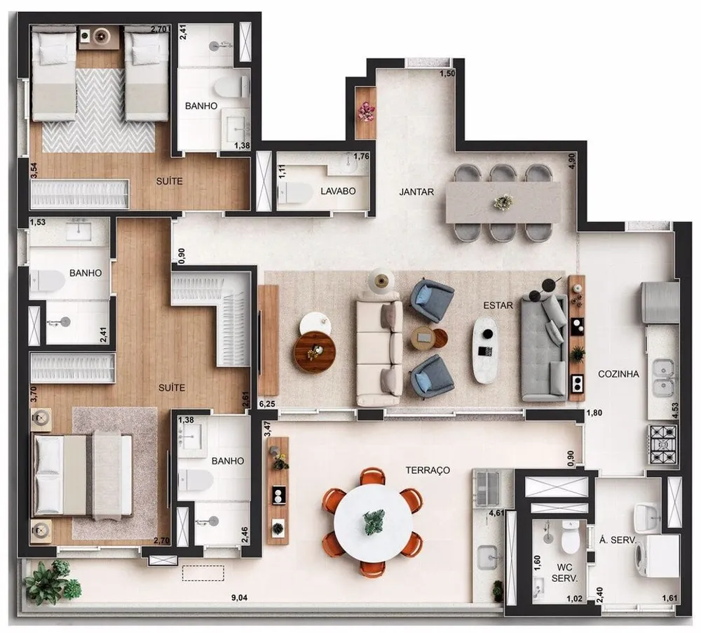 Cobertura, 3 quartos, 221 m² - Foto 5