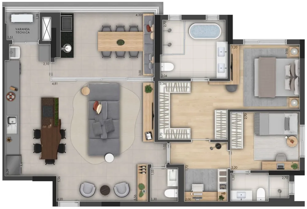 Apartamento, 3 quartos, 115 m² - Foto 1