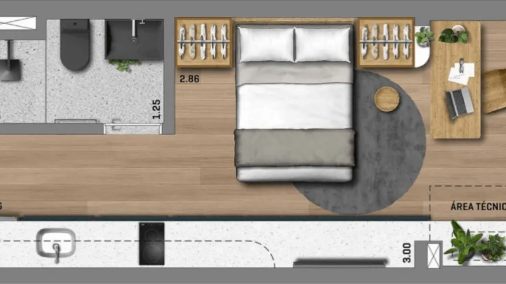 Kitnet-Studio, 27 m² - Foto 8