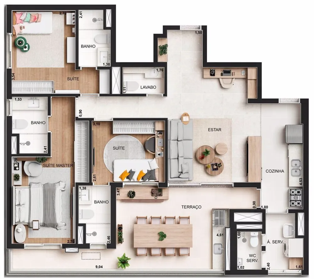 Apartamento, 3 quartos, 126 m² - Foto 10