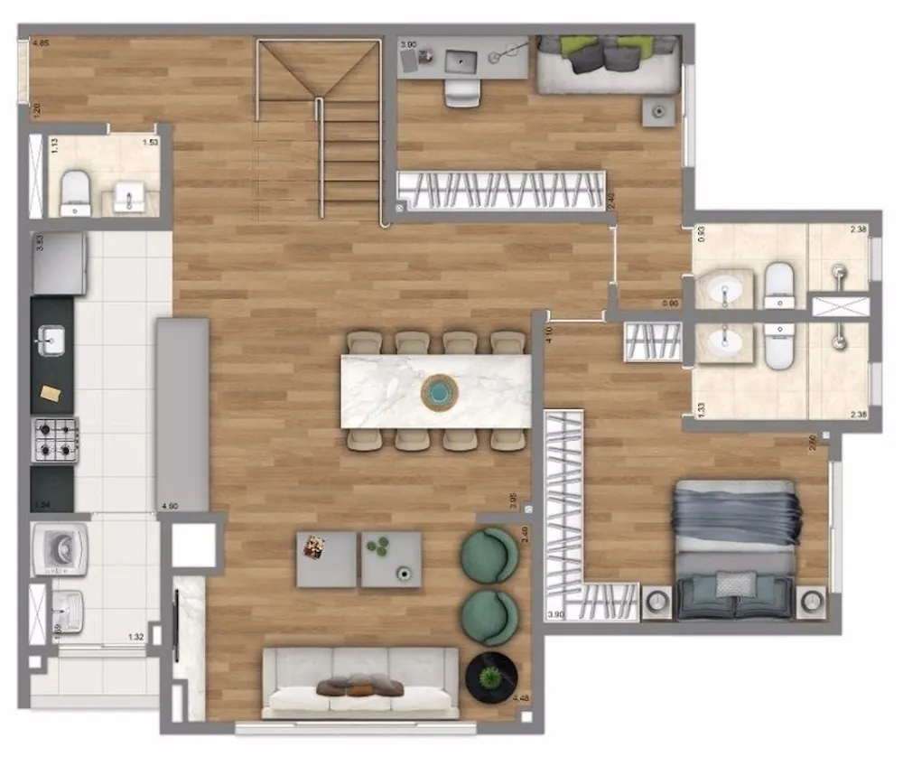 Apartamento, 4 quartos, 121 m² - Foto 1