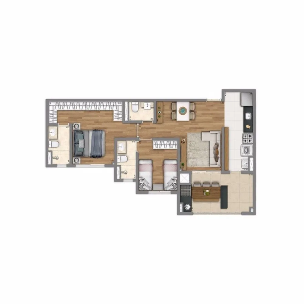Apartamento, 4 quartos, 121 m² - Foto 4