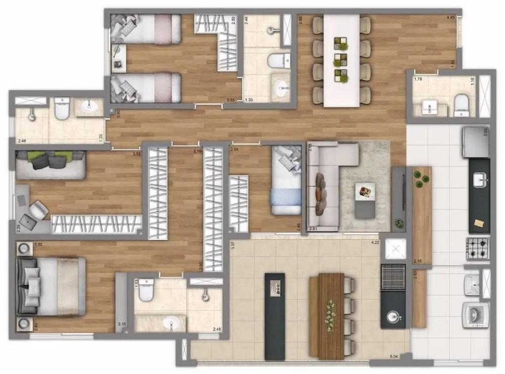 Apartamento, 4 quartos, 121 m² - Foto 12