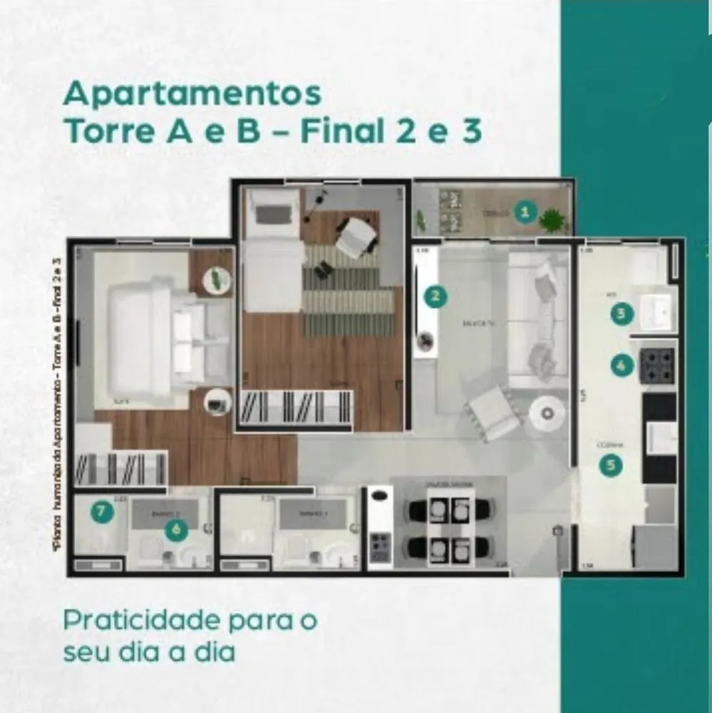 Apartamento, 2 quartos, 60 m² - Foto 2