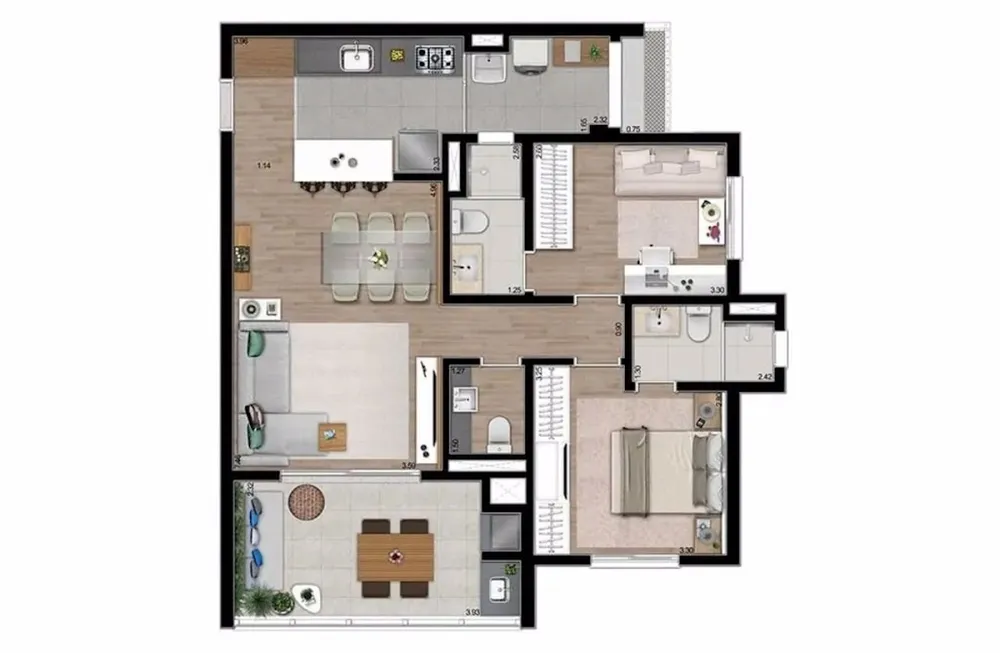 Apartamento, 2 quartos, 114 m² - Foto 9