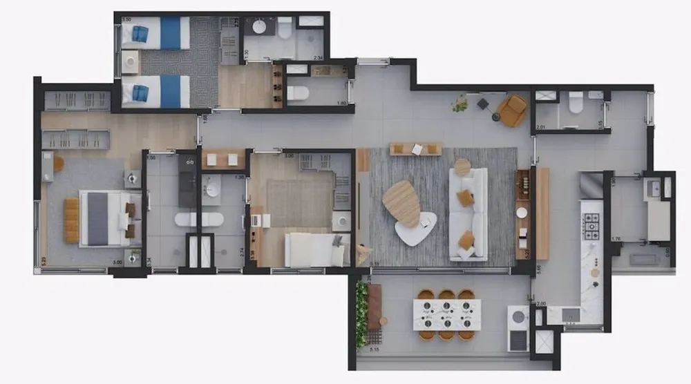 Apartamento, 3 quartos, 139 m² - Foto 14