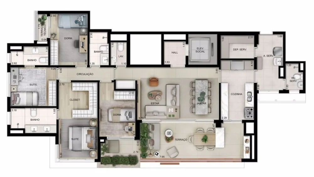 Apartamento, 4 quartos, 161 m² - Foto 11