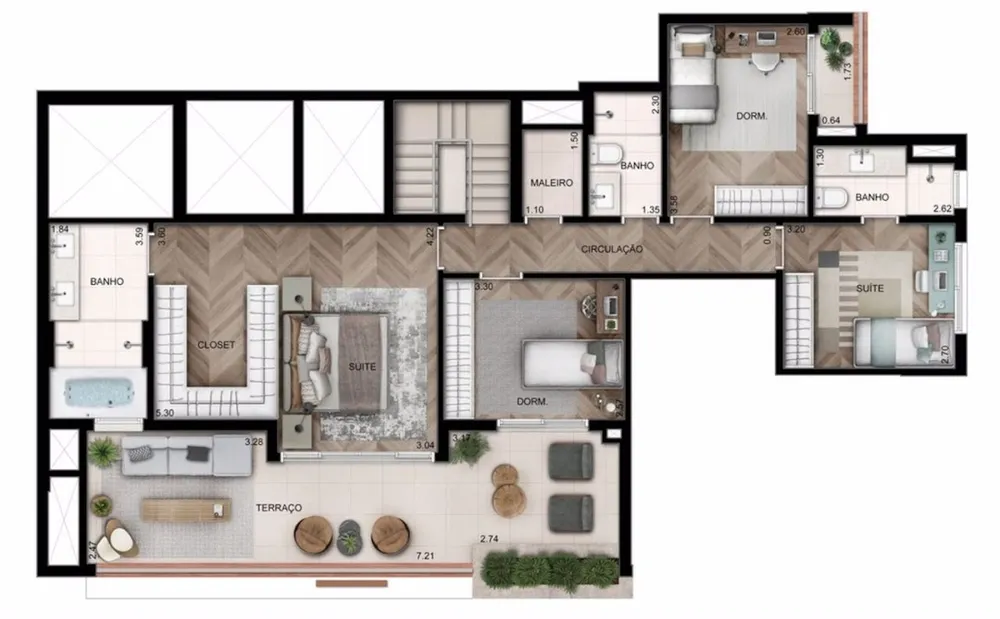 Apartamento, 4 quartos, 161 m² - Foto 12