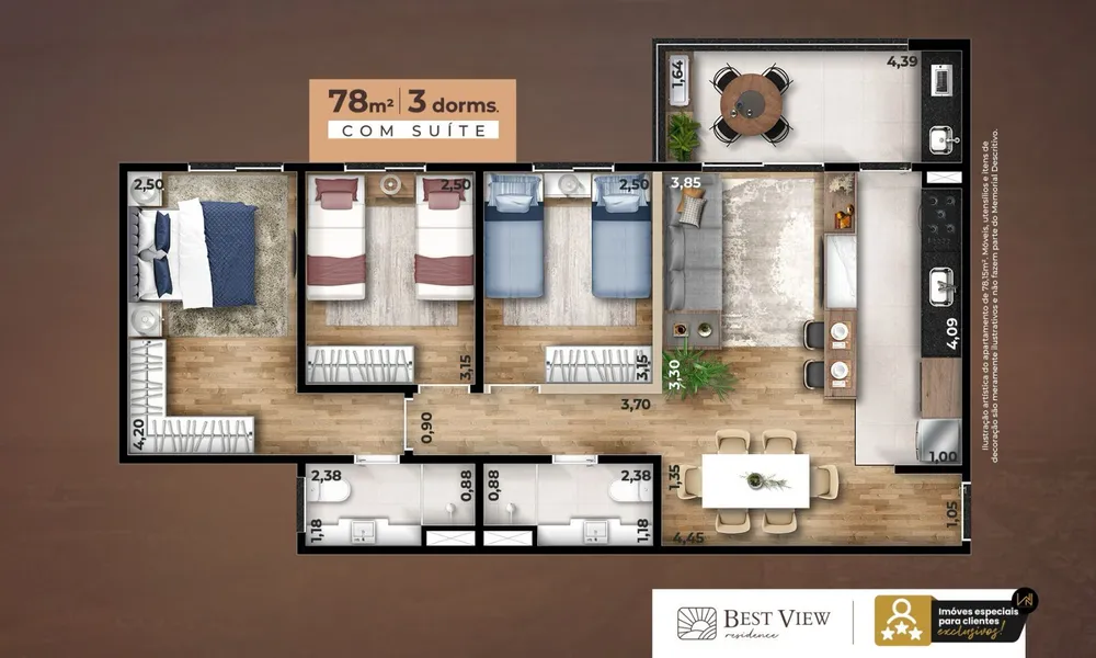 Apartamento, 2 quartos, 62 m² - Foto 6