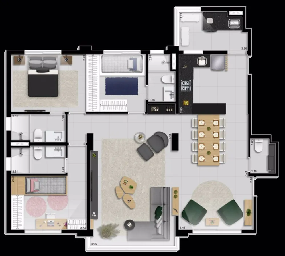 Apartamento, 3 quartos, 113 m² - Foto 8