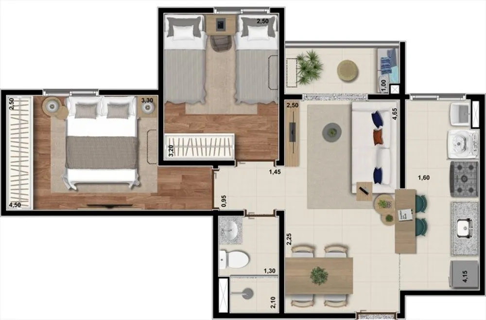 Apartamento, 2 quartos, 49 m² - Foto 8