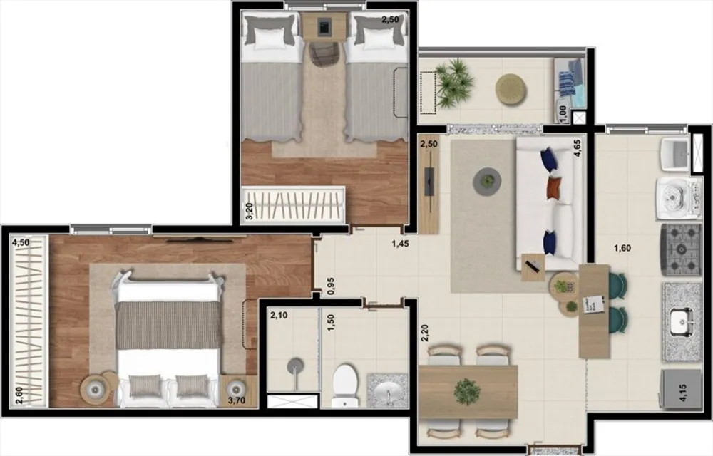 Apartamento, 2 quartos, 49 m² - Foto 11