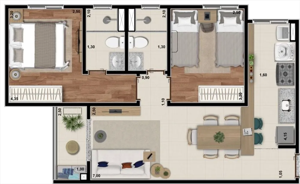 Apartamento, 2 quartos, 49 m² - Foto 13