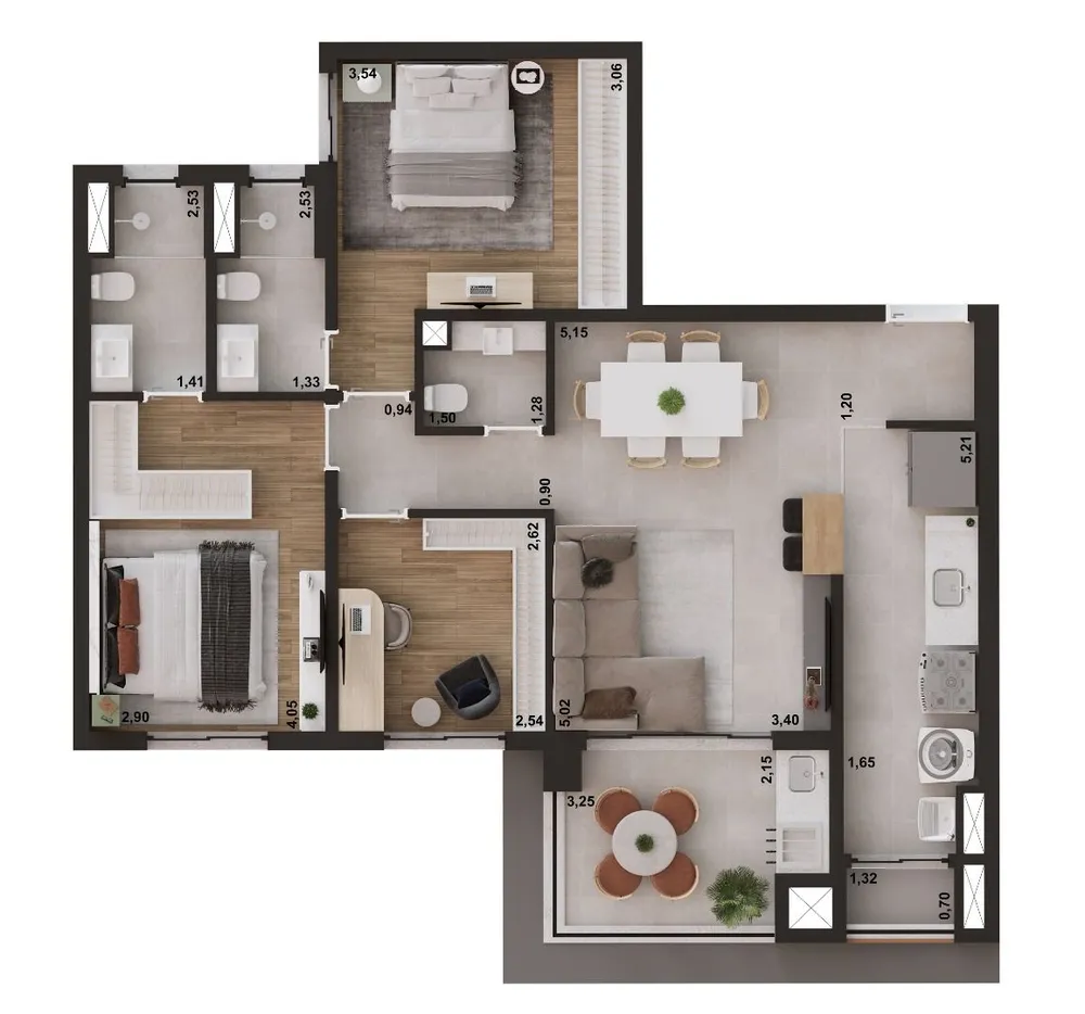 Apartamento, 3 quartos, 90 m² - Foto 12