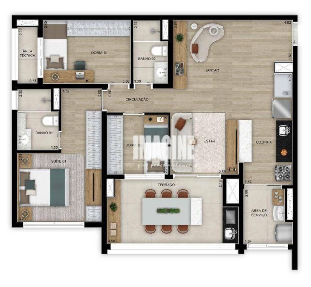 Apartamento, 3 quartos, 91 m² - Foto 3