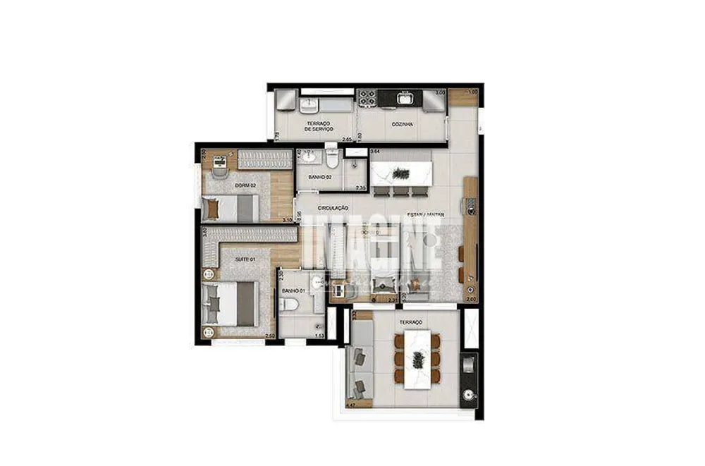 Apartamento, 3 quartos, 90 m² - Foto 1