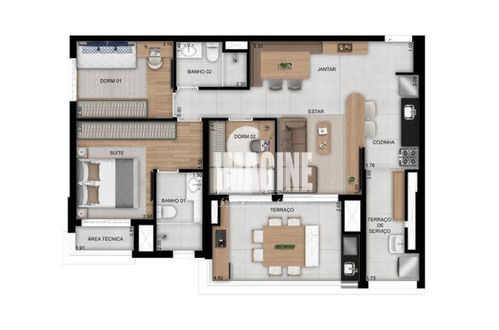 Apartamento, 3 quartos, 88 m² - Foto 1