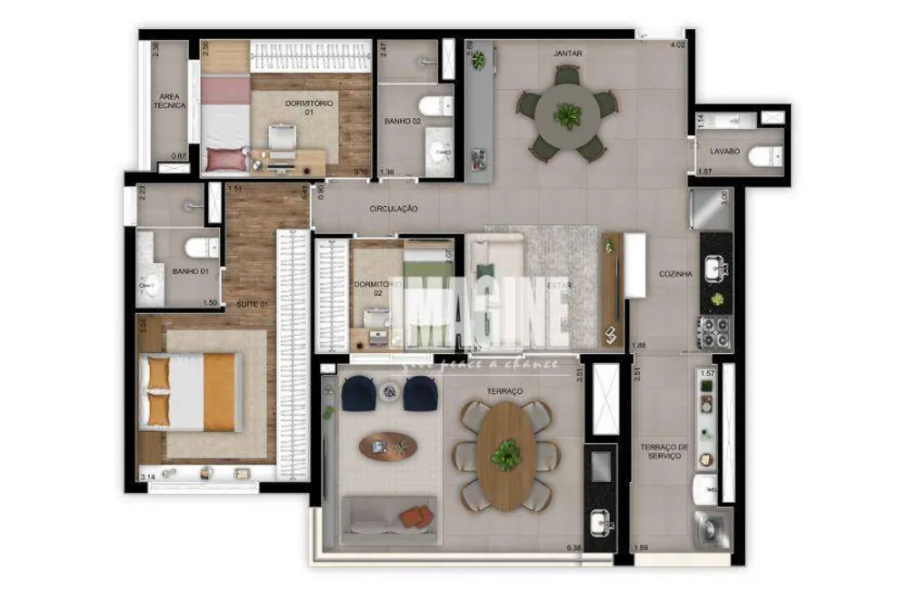 Apartamento, 3 quartos, 102 m² - Foto 3