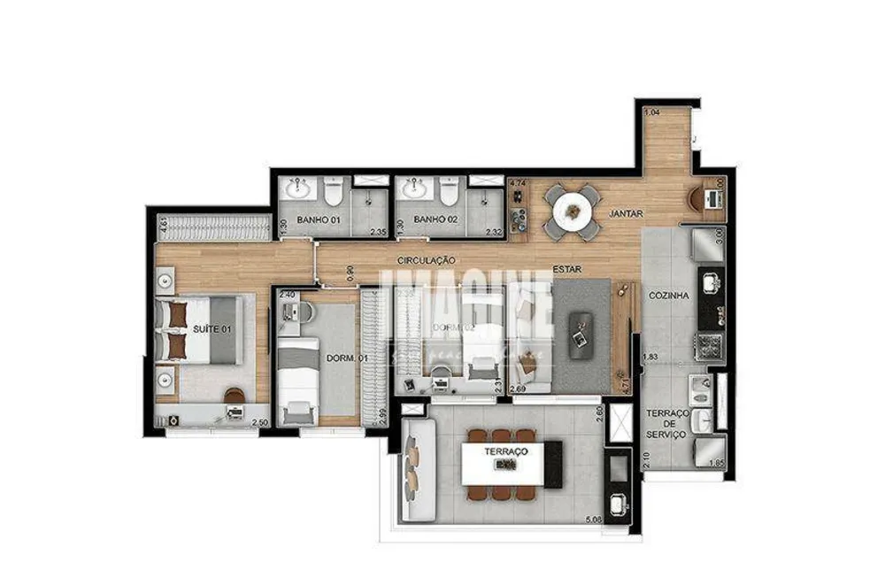 Apartamento, 3 quartos, 86 m² - Foto 2