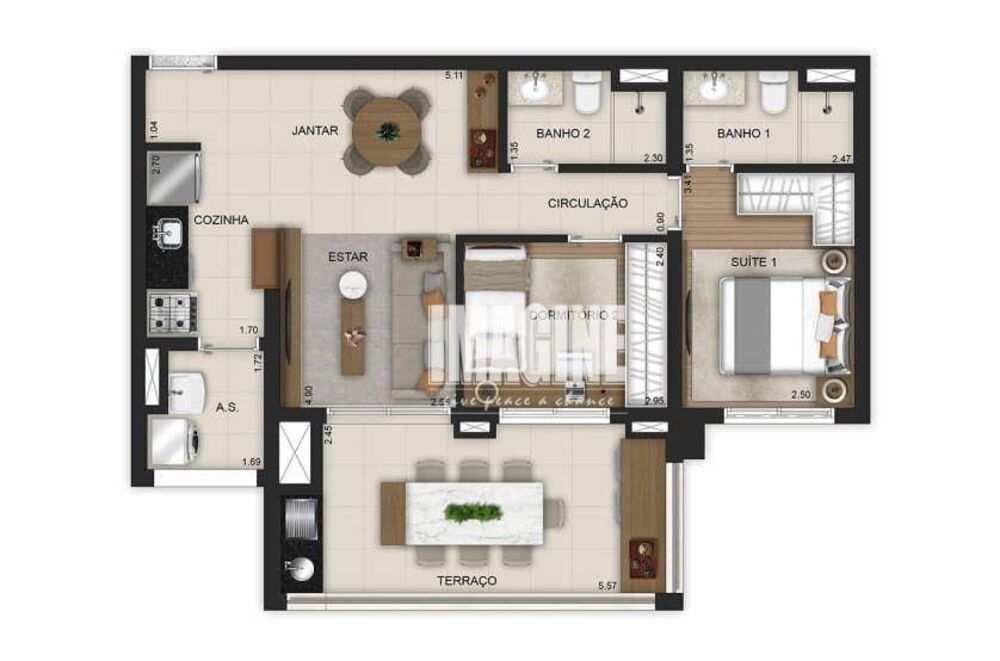 Apartamento, 2 quartos, 73 m² - Foto 1