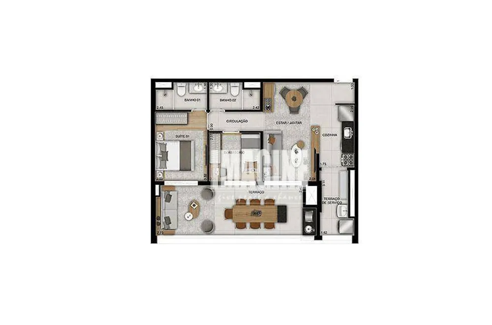 Apartamento, 2 quartos, 75 m² - Foto 1