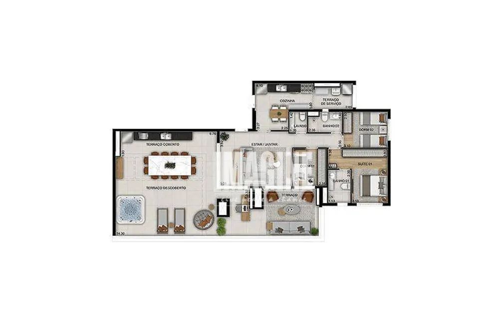 Apartamento, 3 quartos, 166 m² - Foto 1