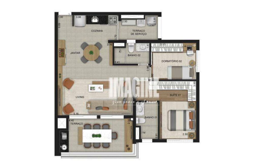 Apartamento, 2 quartos, 87 m² - Foto 2
