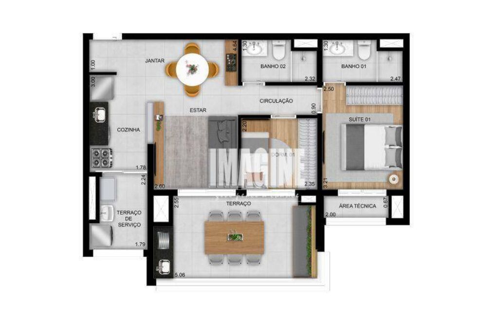 Apartamento, 2 quartos, 70 m² - Foto 1