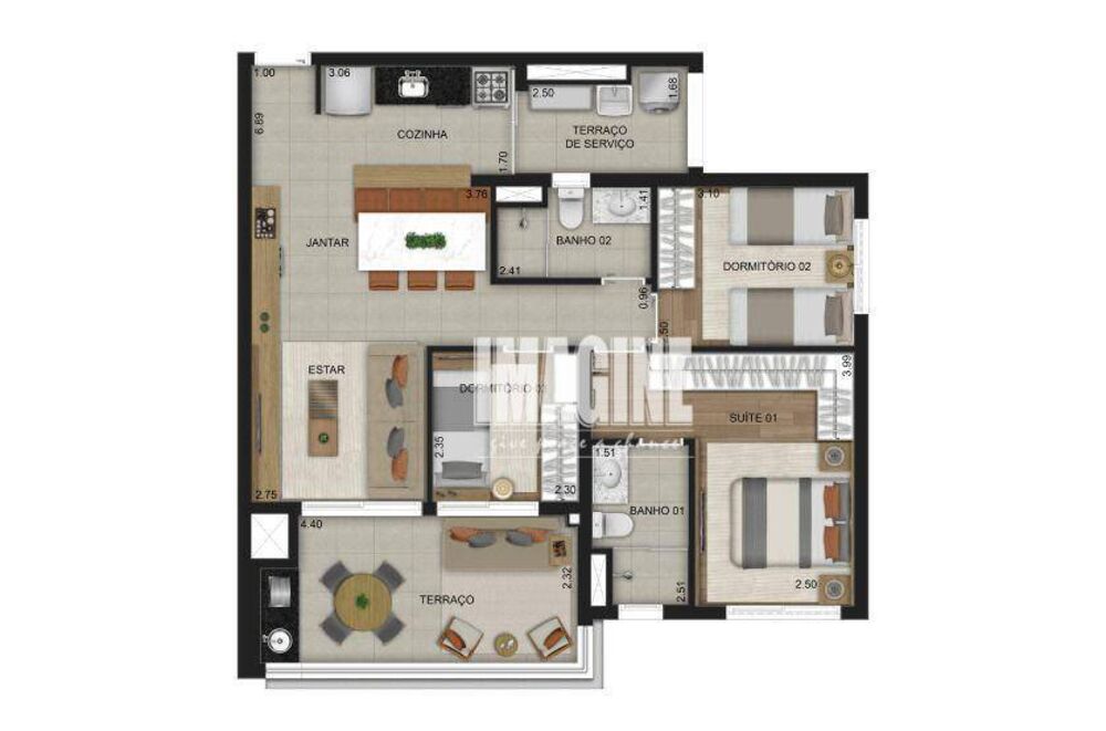 Apartamento, 3 quartos, 87 m² - Foto 2
