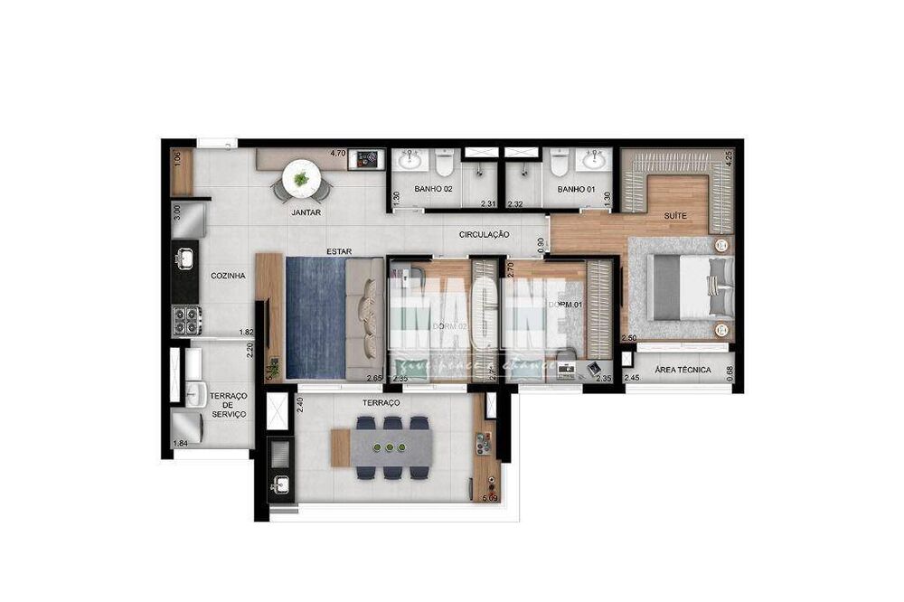 Apartamento, 3 quartos, 86 m² - Foto 2