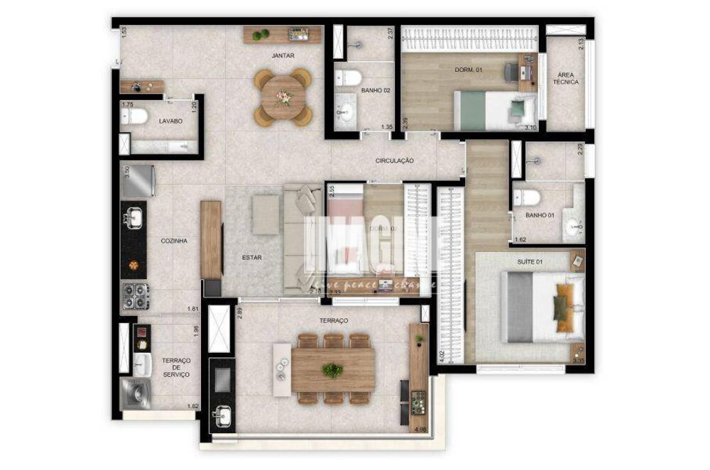 Apartamento, 3 quartos, 97 m² - Foto 3