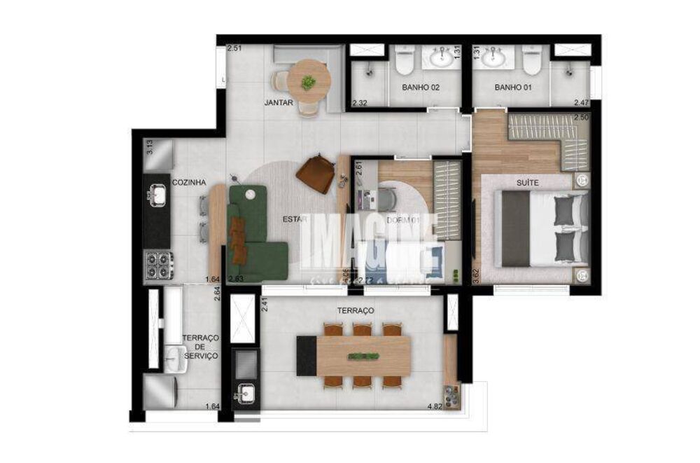 Apartamento, 2 quartos, 67 m² - Foto 1