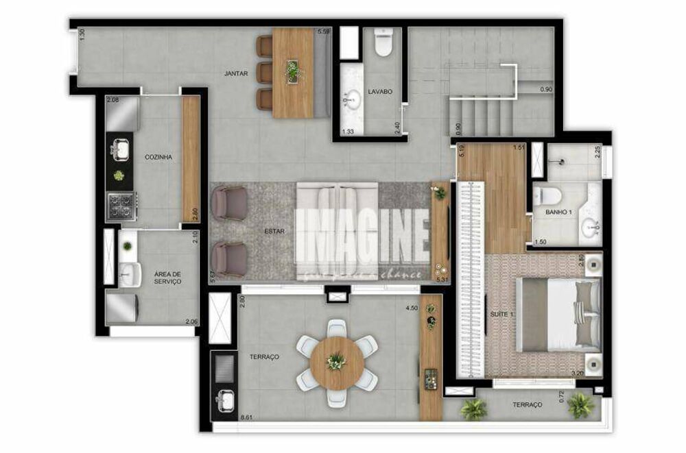 Cobertura, 3 quartos, 206 m² - Foto 2