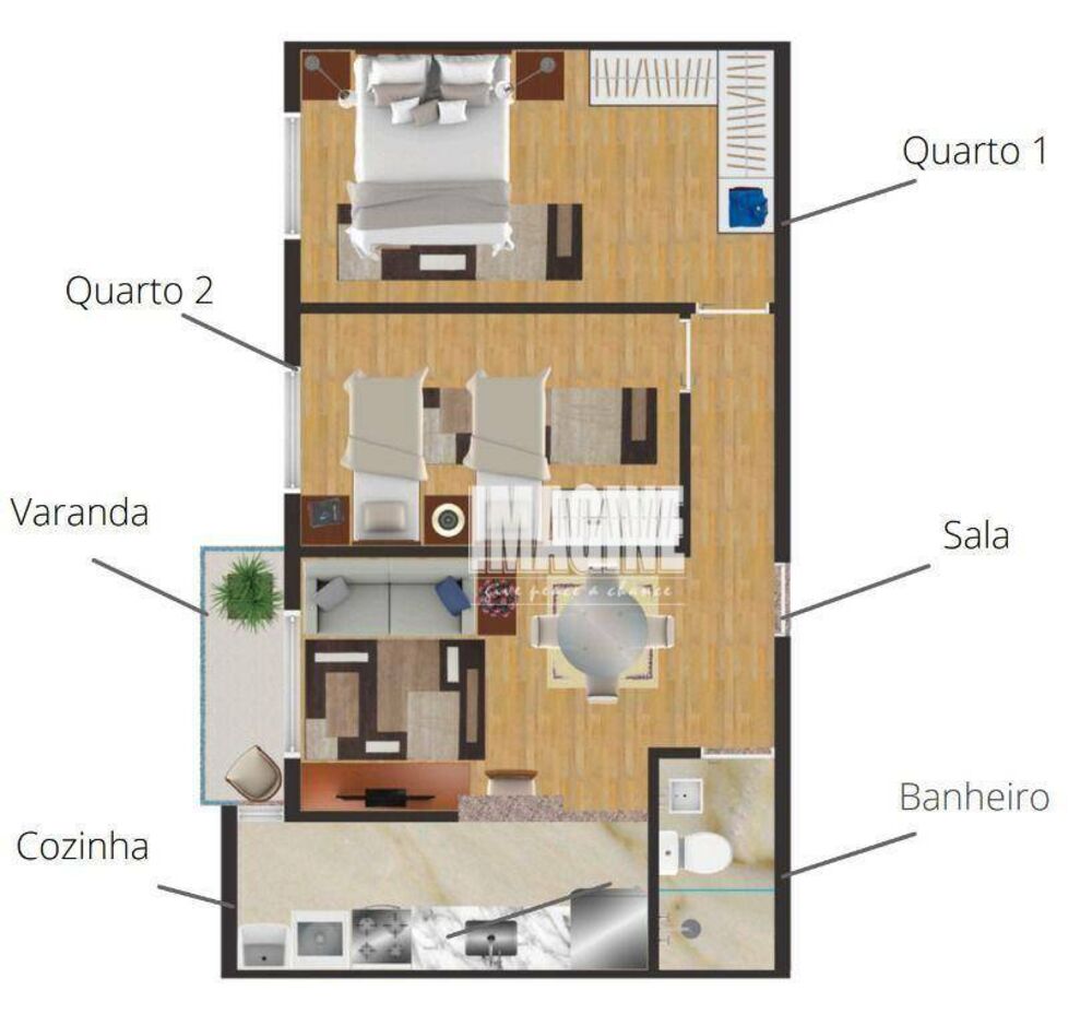 Apartamento, 2 quartos, 42 m² - Foto 2