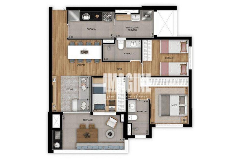 Apartamento, 3 quartos, 79 m² - Foto 2