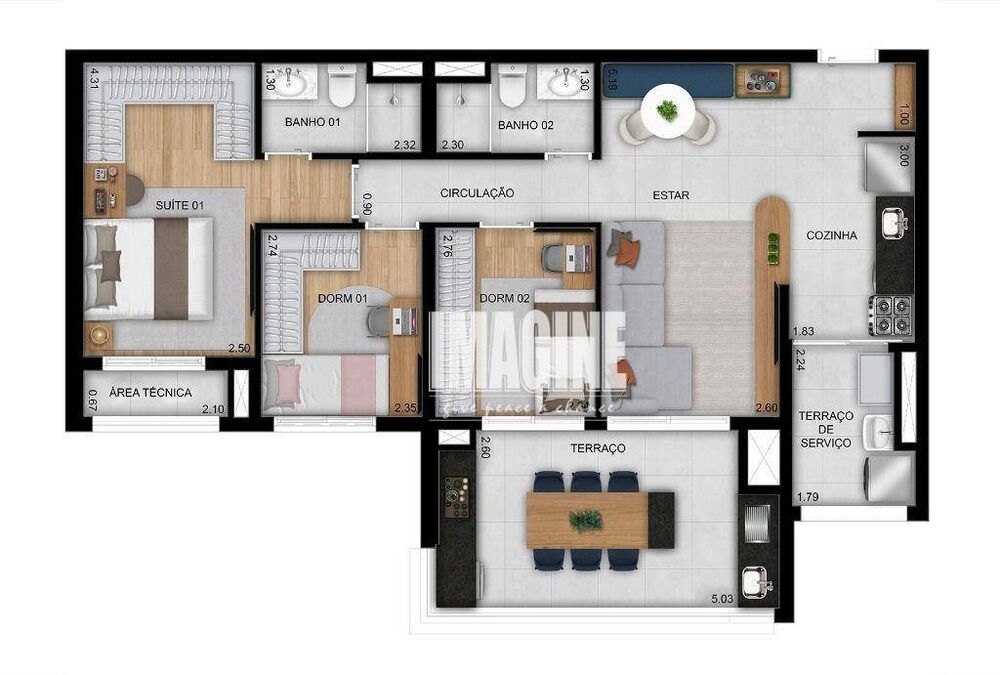 Apartamento, 3 quartos, 86 m² - Foto 1