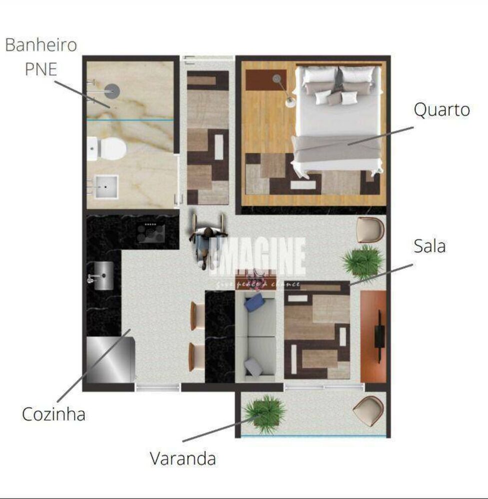Kitnet-Studio, 35 m² - Foto 1