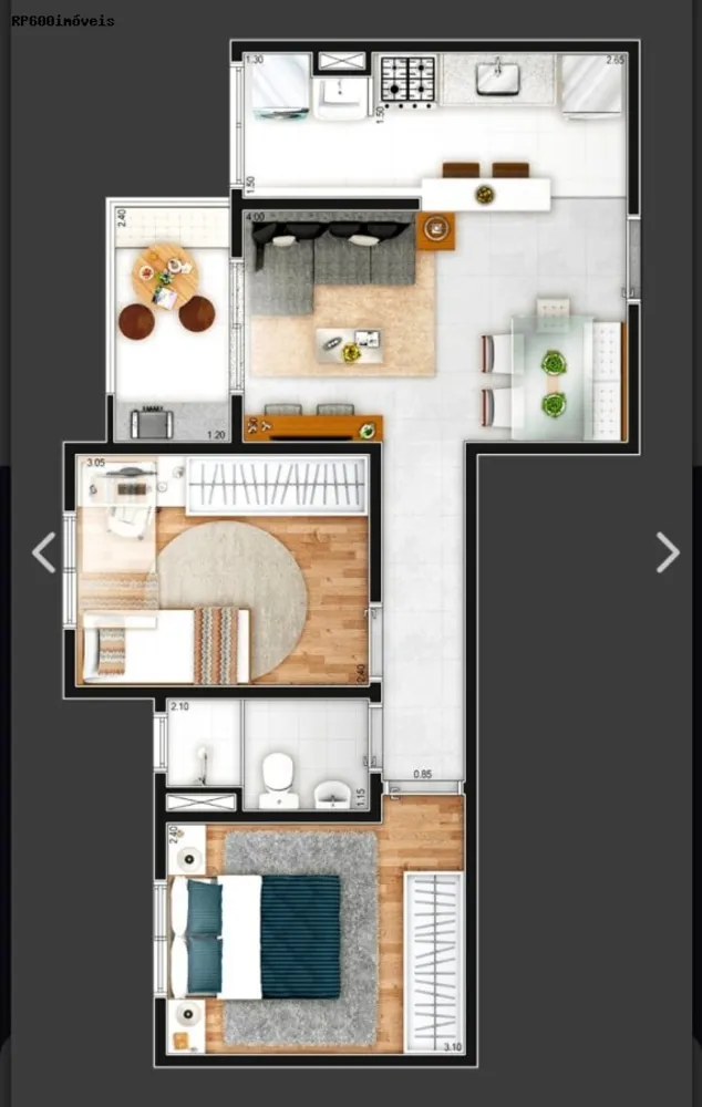 Apartamento, 2 quartos, 45 m² - Foto 2