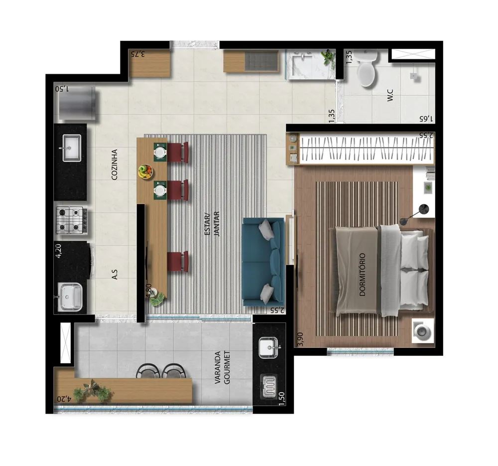 Apartamento, 2 quartos - Foto 6