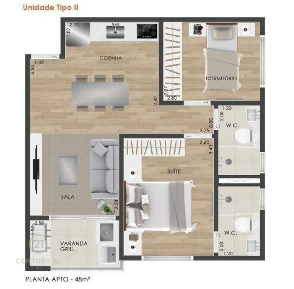 Apartamento, 2 quartos, 48 m² - Foto 18