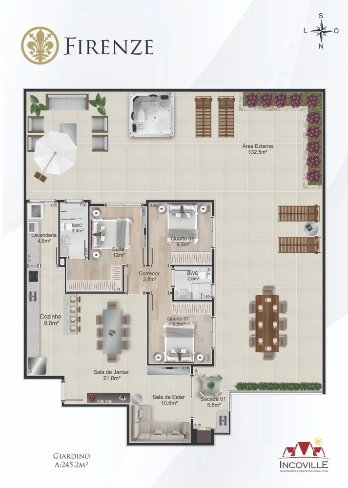 Flat/Apart Hotel, 3 quartos - Foto 4