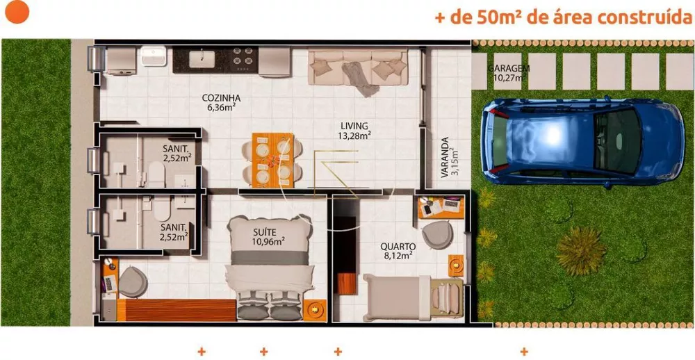 Casa, 2 quartos, 50 m² - Foto 4