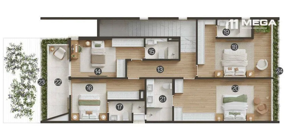 Casa de Condomínio, 4 quartos - Foto 1