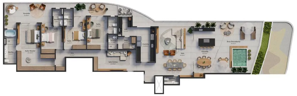 Apartamento, 4 quartos, 274 m² - Foto 1