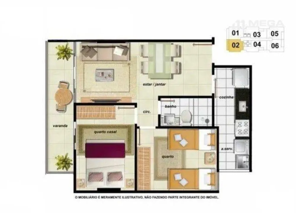 Apartamento, 2 quartos, 60 m² - Foto 8