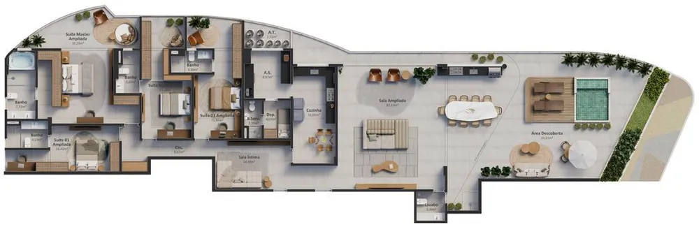 Apartamento, 4 quartos, 274 m² - Foto 2