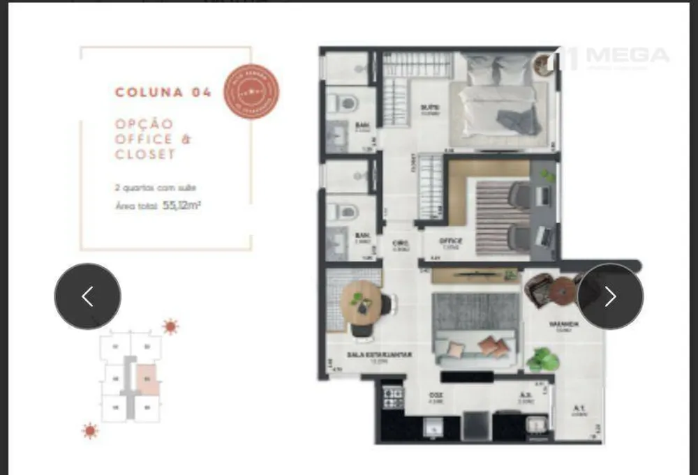Apartamento, 2 quartos, 58 m² - Foto 4